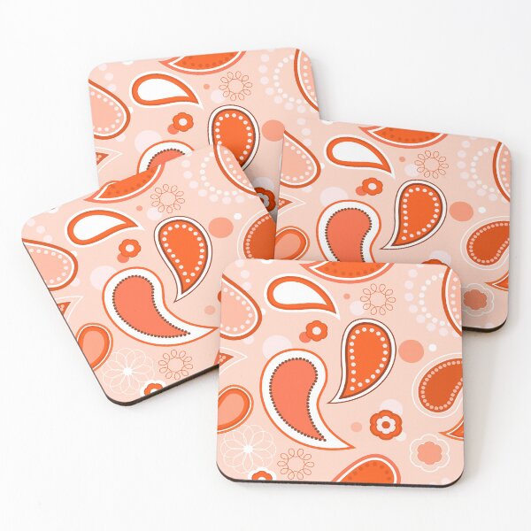 Item preview, Orange Floral Paisley Pattern designed and sold by everything4eva.