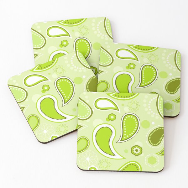 Item preview, Lime Green Floral Paisley Pattern designed and sold by everything4eva.