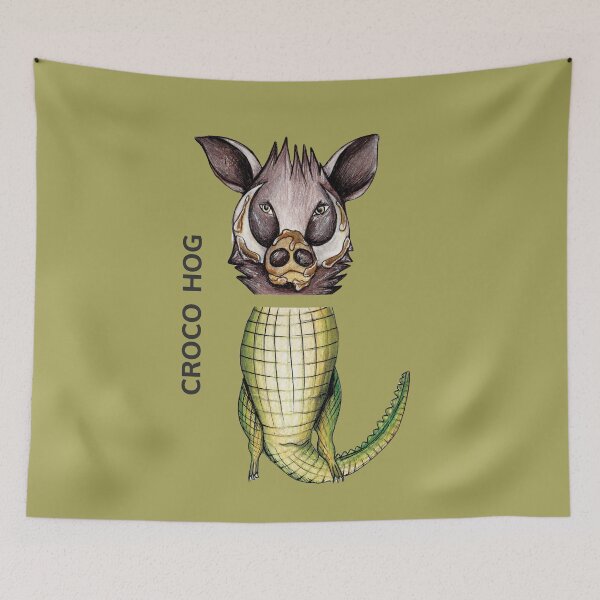 Item preview, CROCO HOG by FrankenDuo gingko khaki designed and sold by FrankenDuo.