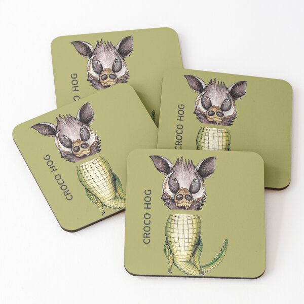 Item preview, CROCO HOG by FrankenDuo gingko khaki designed and sold by FrankenDuo.