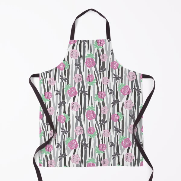 Artikelvorschau, Zebrastreifen-Print mit rosa Rosen aus der Fancy Floral Zebra Collection entworfen und verkauft von CJAura by Claire Jane Johnson.