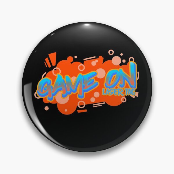 Item preview, Game On Laser Tag Graffiti Orange Blue designed and sold by jacks-tees.