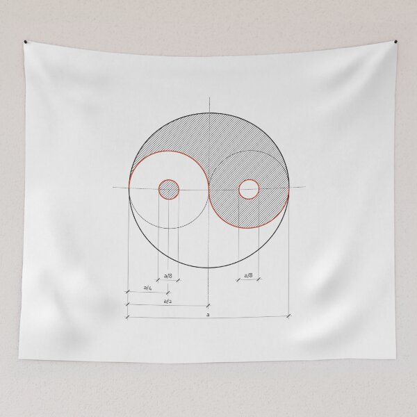 Item preview, Yin Yang technical drawing designed and sold by kallyfactory.
