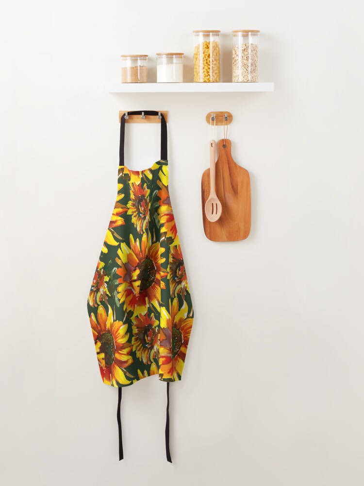 Alternate view of Watercolor Sunflowers Apron