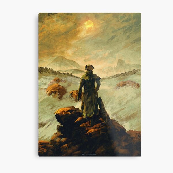 Hunter above the Sea of Fog Metal Print