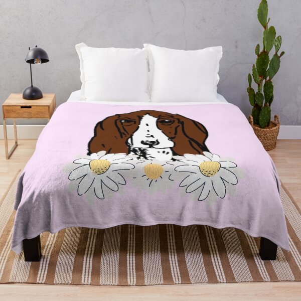 Item preview, Basset with flowers designed and sold by NinaBetterNot.