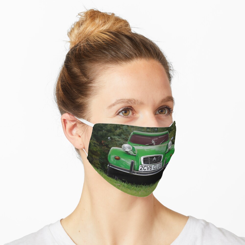 2CV6 Club Ente Deux Chevaux Sausssente grün Maske