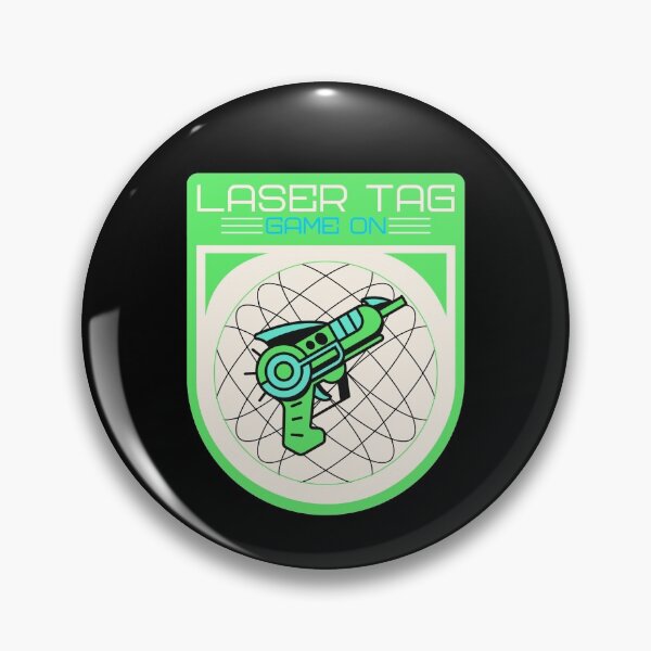 Item preview, Laser Tag Game On Emblem Raygun Green designed and sold by jacks-tees.
