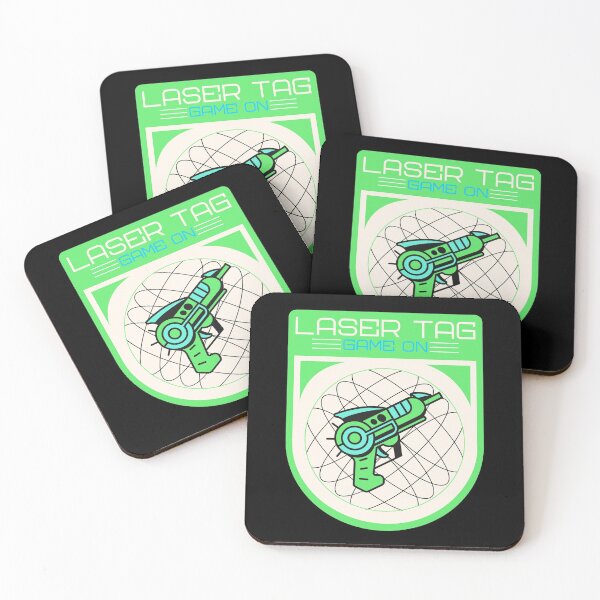 Item preview, Laser Tag Game On Emblem Raygun Green designed and sold by jacks-tees.