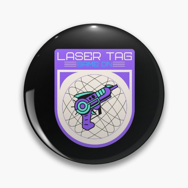 Item preview, Laser Tag Game On Emblem Raygun Purple designed and sold by jacks-tees.
