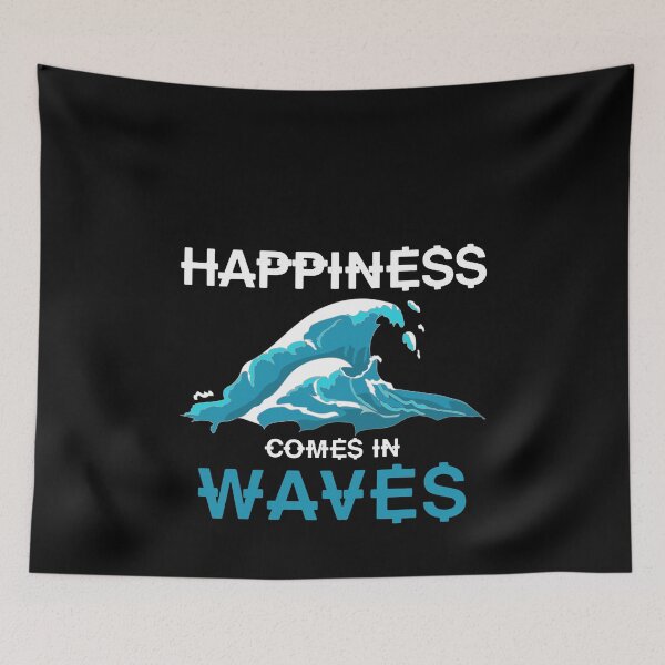 Item preview, Happiness Comes In Waves Kitesurfing  designed and sold by bestshirtdesign.