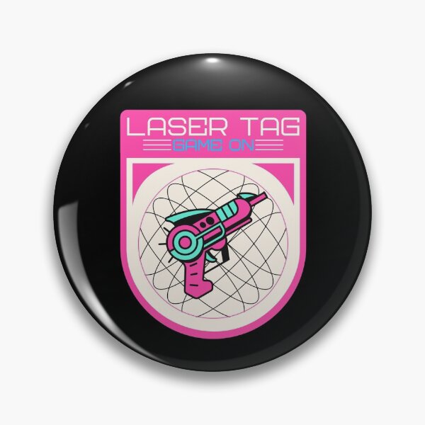 Item preview, Laser Tag Game On Emblem Raygun Pink designed and sold by jacks-tees.