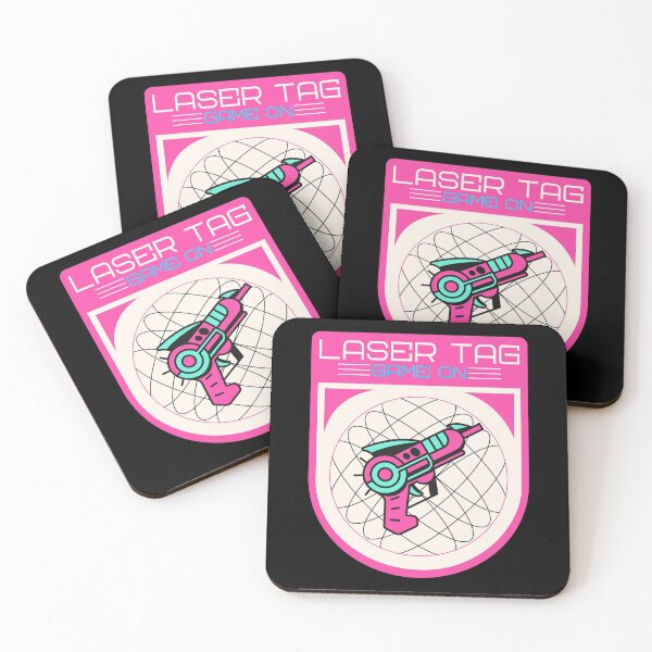 Item preview, Laser Tag Game On Emblem Raygun Pink designed and sold by jacks-tees.