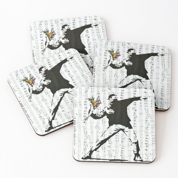 Item preview, Flower Thrower - Banksy Art Graffiti designed and sold by IvonDesign.