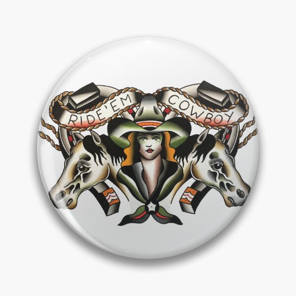Item preview, Traditional Ride Em Cowboy Tattoo Design designed and sold by FOREVER TRUE TATTOO.