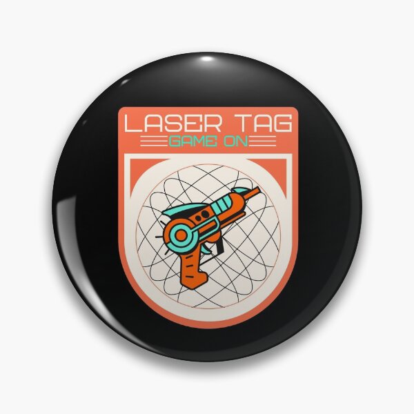 Item preview, Laser Tag Game On Emblem Raygun Orange designed and sold by jacks-tees.
