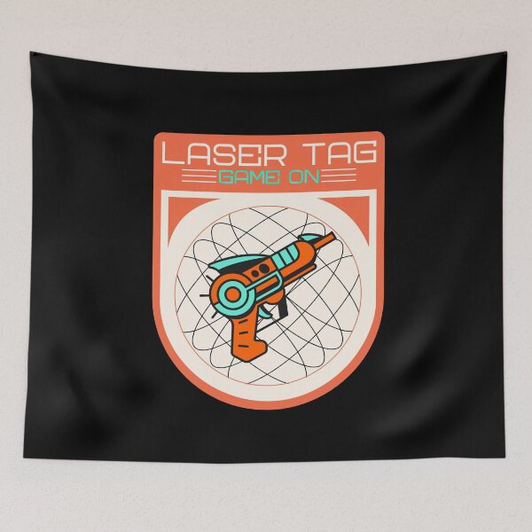 Item preview, Laser Tag Game On Emblem Raygun Orange designed and sold by jacks-tees.