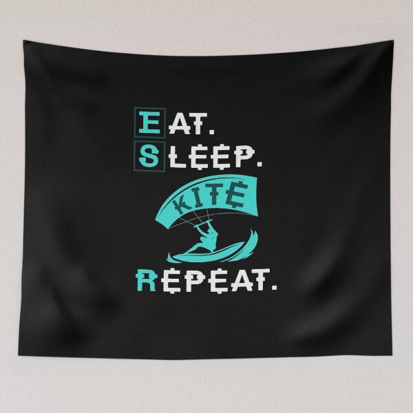 Item preview, Eat Sleep Kite Repeat Kitesurfing designed and sold by bestshirtdesign.