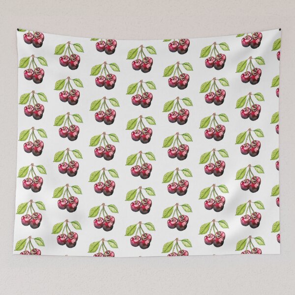 Item preview, Cherry fruit - Watercolor illustration designed and sold by AquarellChill.