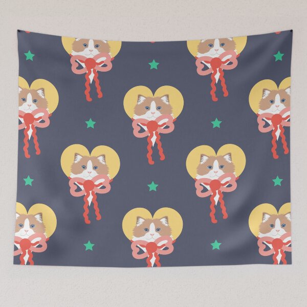 Item preview, Ragdoll Cat and Ribbon Bow designed and sold by lulululupaint.