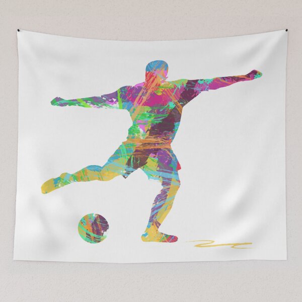Artikelvorschau, Fußballspieler Silhouette entworfen und verkauft von Designs By Creation.