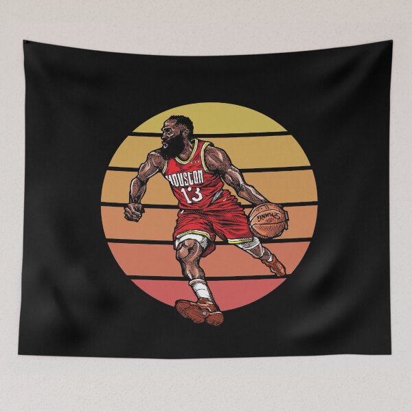Item preview, James Harden Illustration With Retro Sunset designed and sold by COURT-VISION.