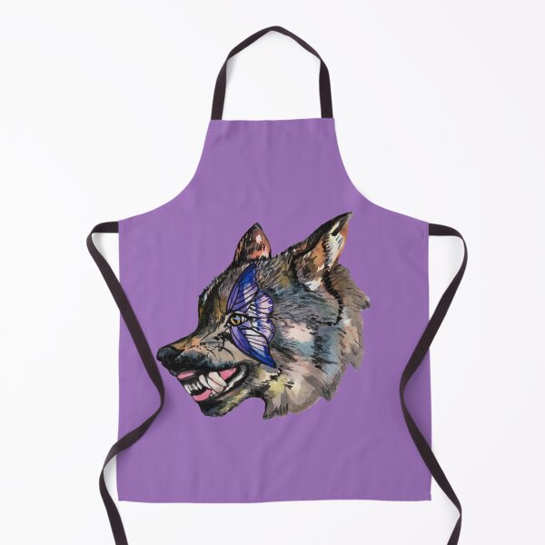 Item preview, Watercolor wolf and butterfly designed and sold by susserain.