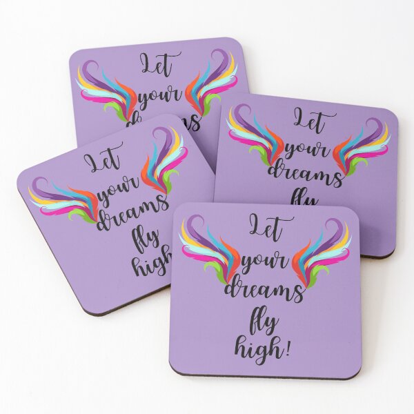 Item preview, Let your dreams fly high typography in black designed and sold by StarlightTales.