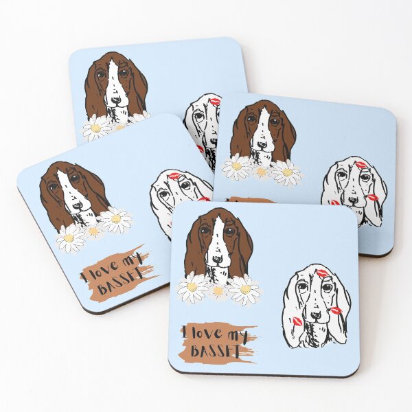 Item preview, Basset stickerpack  designed and sold by NinaBetterNot.