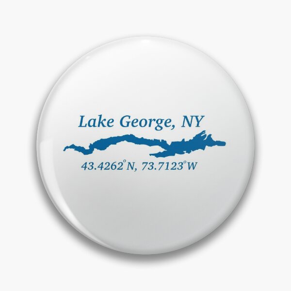 Item preview, blue lake george coordinates  designed and sold by BadluckDesigns.