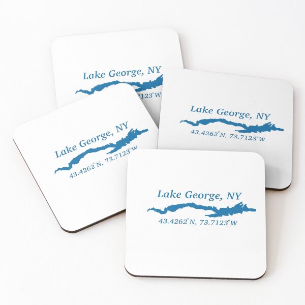 Item preview, blue lake george coordinates  designed and sold by BadluckDesigns.