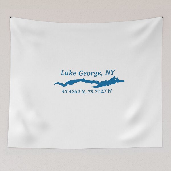 Item preview, blue lake george coordinates  designed and sold by BadluckDesigns.