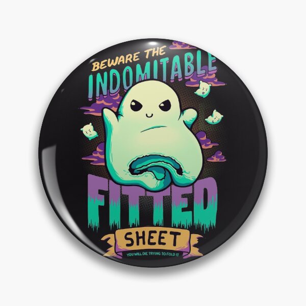 Item preview, Indomitable Fitted Sheet // Funny, Halloween, Adulting designed and sold by Geekydog.