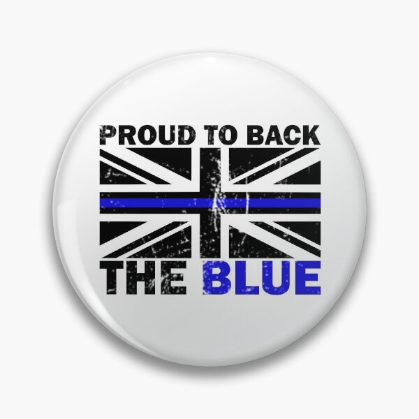 Item preview, UK Police - Proud To Back The Blue Distressed Flag - White designed and sold by AJ-DesignCo.