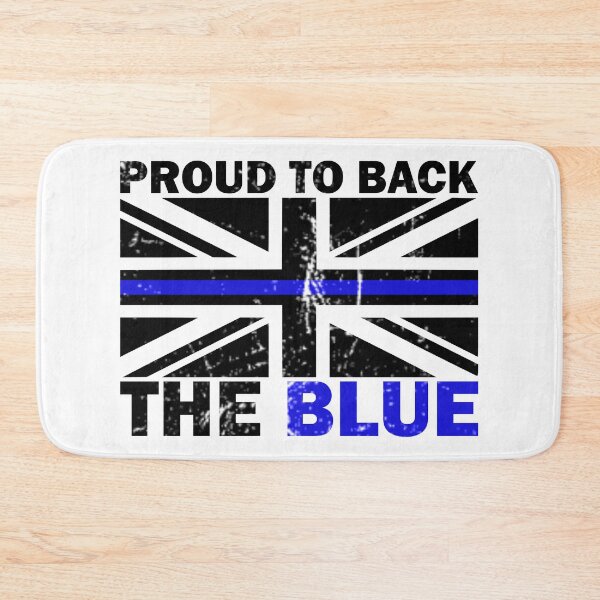 Item preview, UK Police - Proud To Back The Blue Distressed Flag - White designed and sold by AJ-DesignCo.