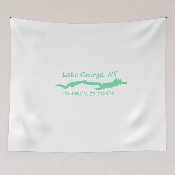Item preview, green lake george coordinates  designed and sold by BadluckDesigns.
