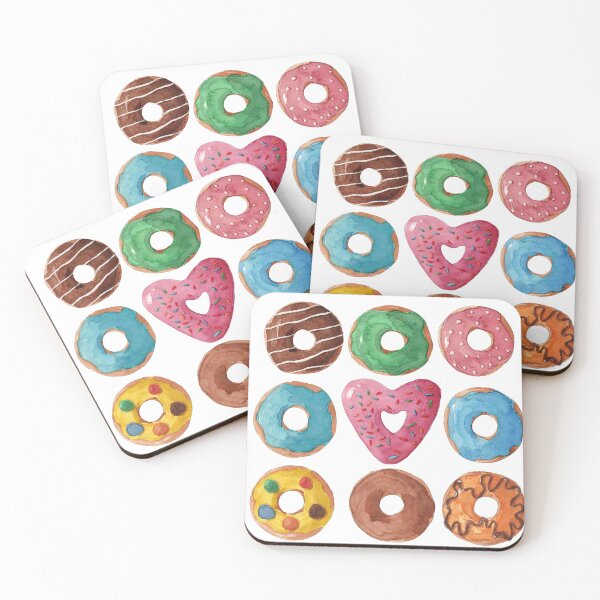 Item preview, Colorful watercolor donuts designed and sold by IevaLiART.