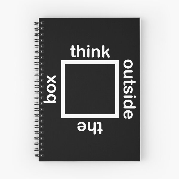 Item preview, Think outside the box meme white designed and sold by BlueHut.