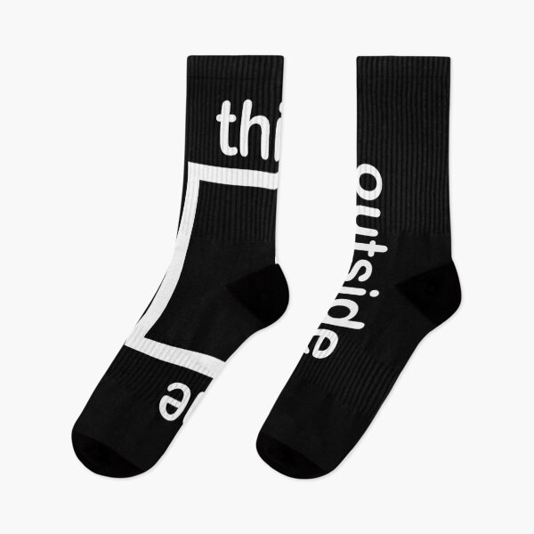 Item preview, Think outside the box meme white designed and sold by BlueHut.