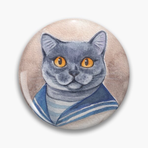 Item preview, Blue British shorthair cat designed and sold by Kaoryn Chan.