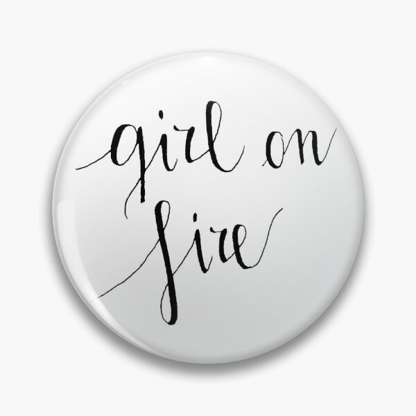 Item preview, girl on fire - handwritten lettering designed and sold by tbhsapphic.