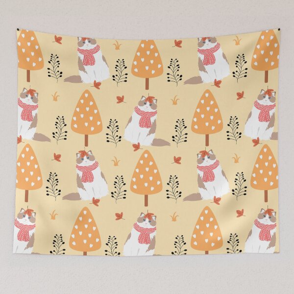 Item preview, Ragdoll Cat in Autumn designed and sold by lulululupaint.
