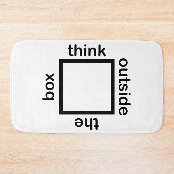 Item preview, Think outside the box meme black designed and sold by BlueHut.