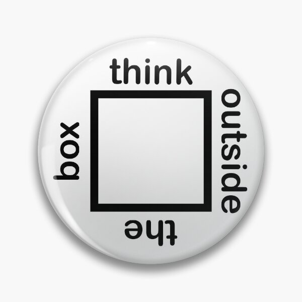 Item preview, Think outside the box meme black designed and sold by BlueHut.