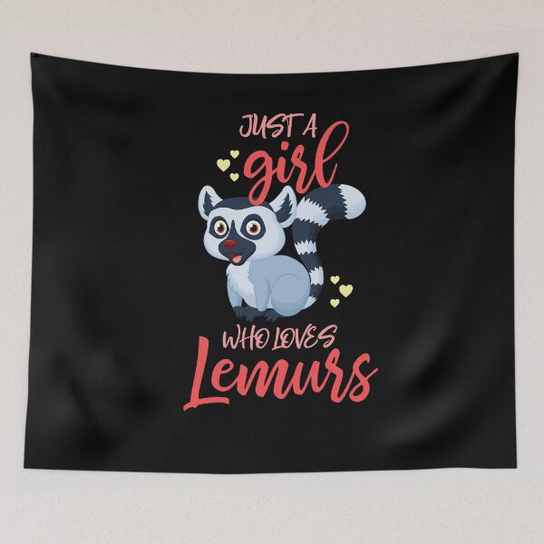 Item preview, Just A Girl Who Loves Lemurs designed and sold by bestshirtdesign.