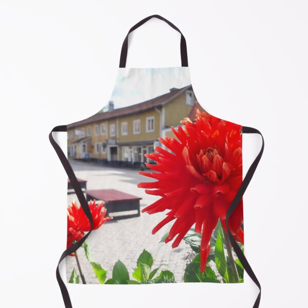 Item preview, Red dahlia in an old town in Sweden designed and sold by Tanja Dianova.
