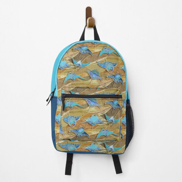Item preview, Patchwork Manta Rays in Turquoise and Golden Sand designed and sold by micklyn.