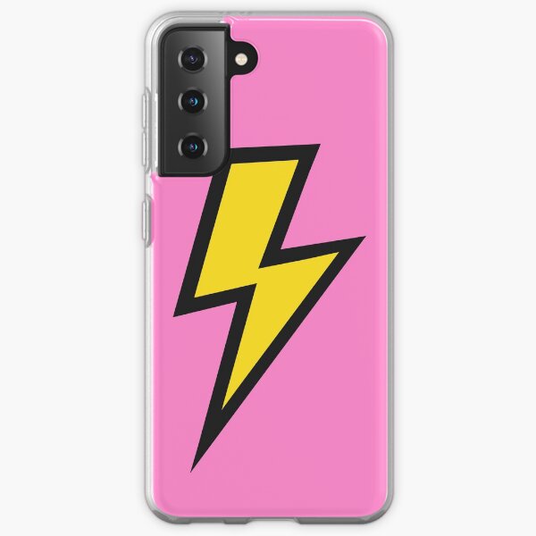 Rayos amarillos con fondo rosa Funda blanda para Samsung Galaxy