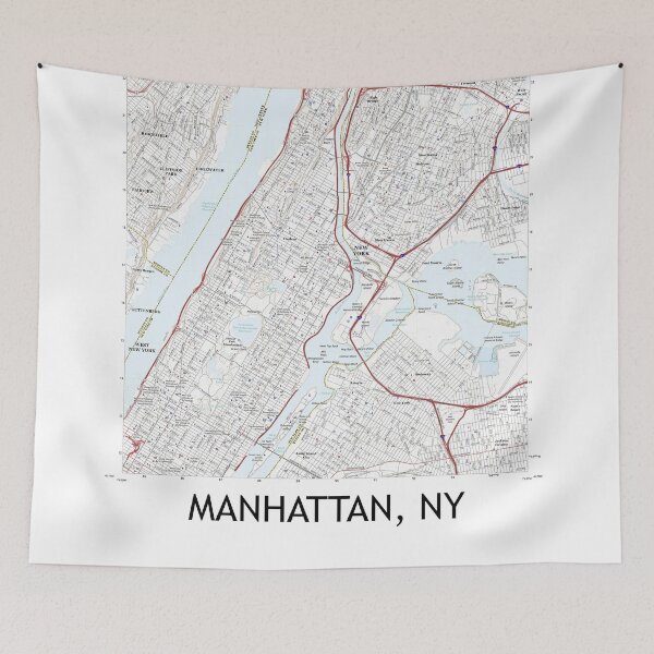 Item preview, Manhattan, NY Topographical Map Clean designed and sold by PGHPhotoCo.