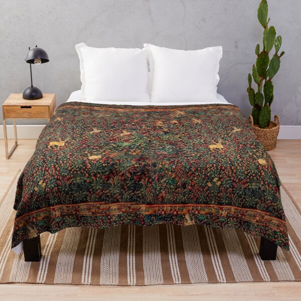 Medieval Tapestry Throw Blanket